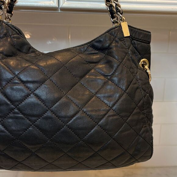 Michael Kors Susannah Quilted Lamb Leather Shoulder Bag Satchel - HTF - Picture 6 of 16